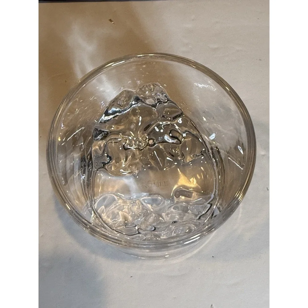 Vintage Litton Iceberg Rocks Glass Old Fashioned Whiskey Tumbler 3.25